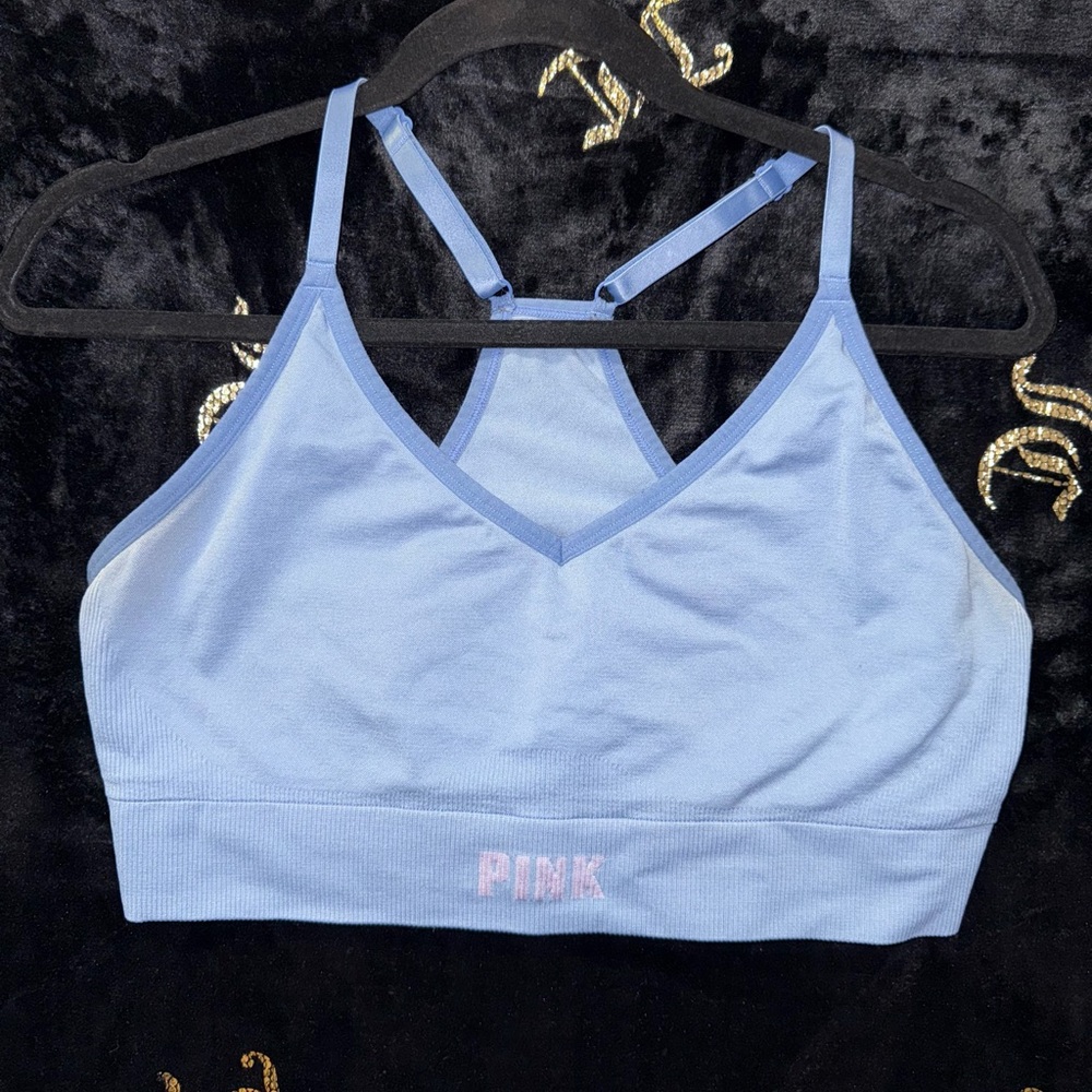 PINK Victoria's Secret Light Blue Sports Bra